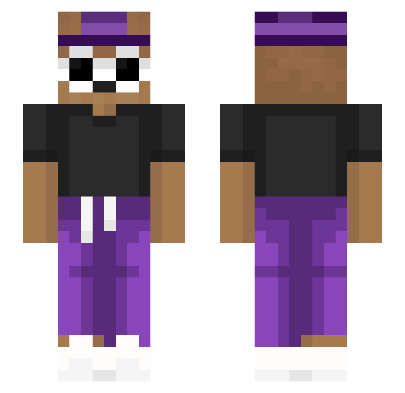 TeddyBasti Minecraft skin, front and back view