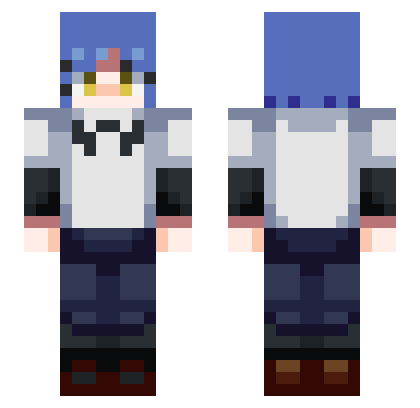 osuas Minecraft skin, front and back view