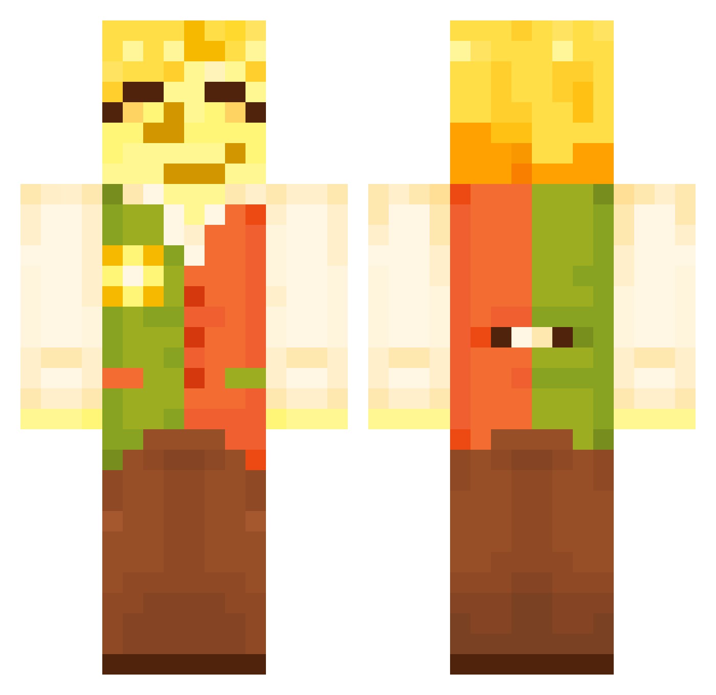 Portal_Draws Minecraft skin, front and back view