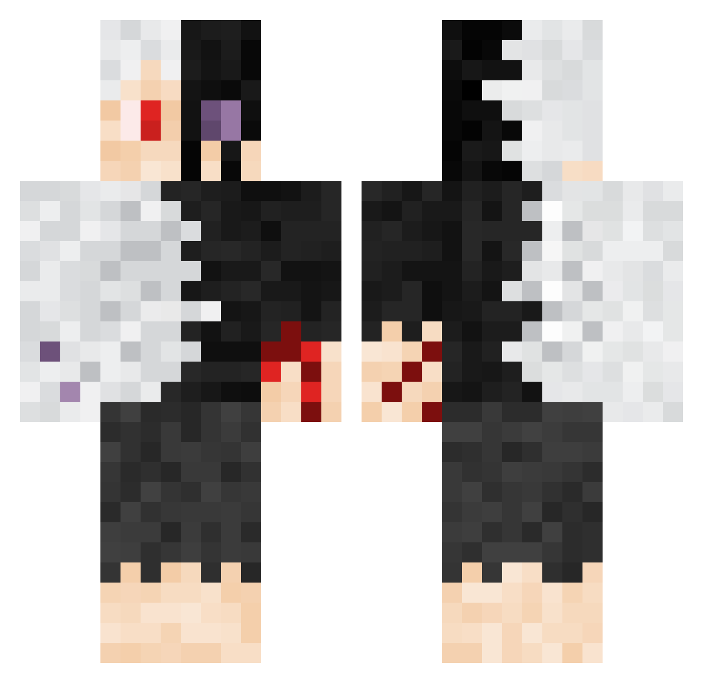 _kxzzy Minecraft skin, front and back view
