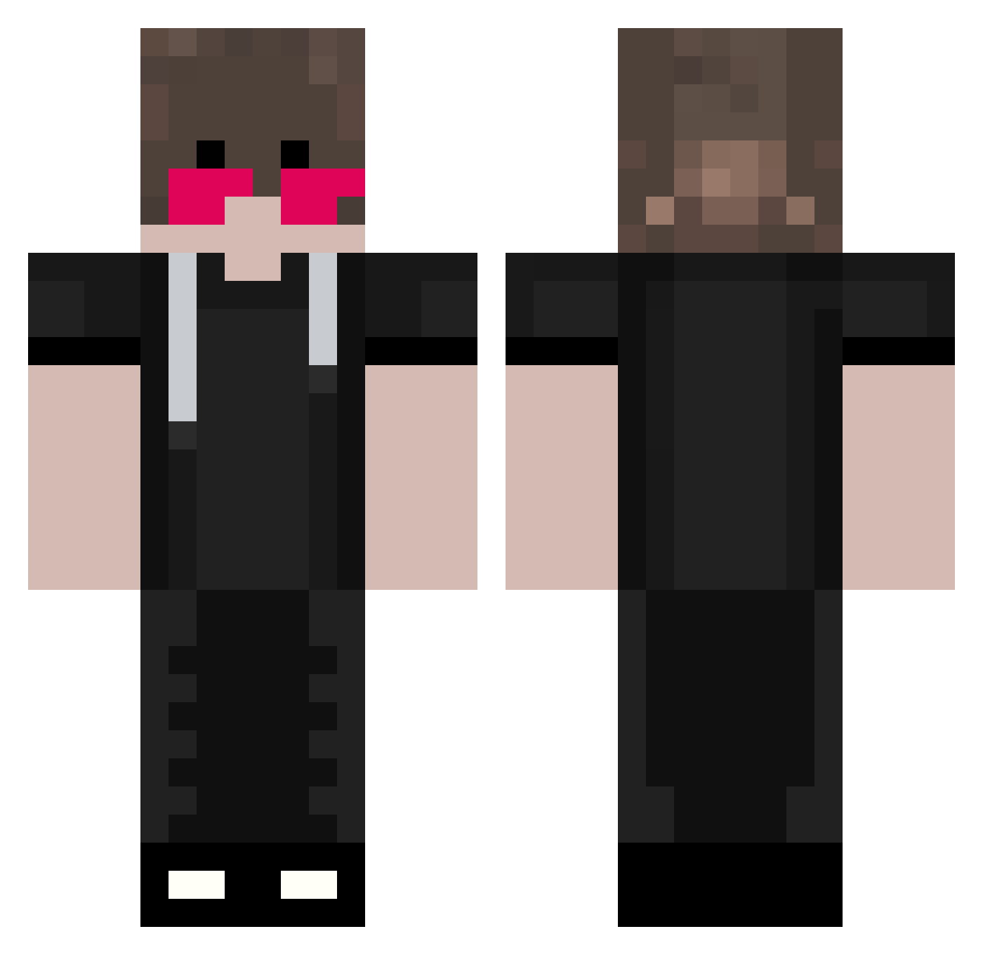 tarkeru Minecraft skin, front and back view