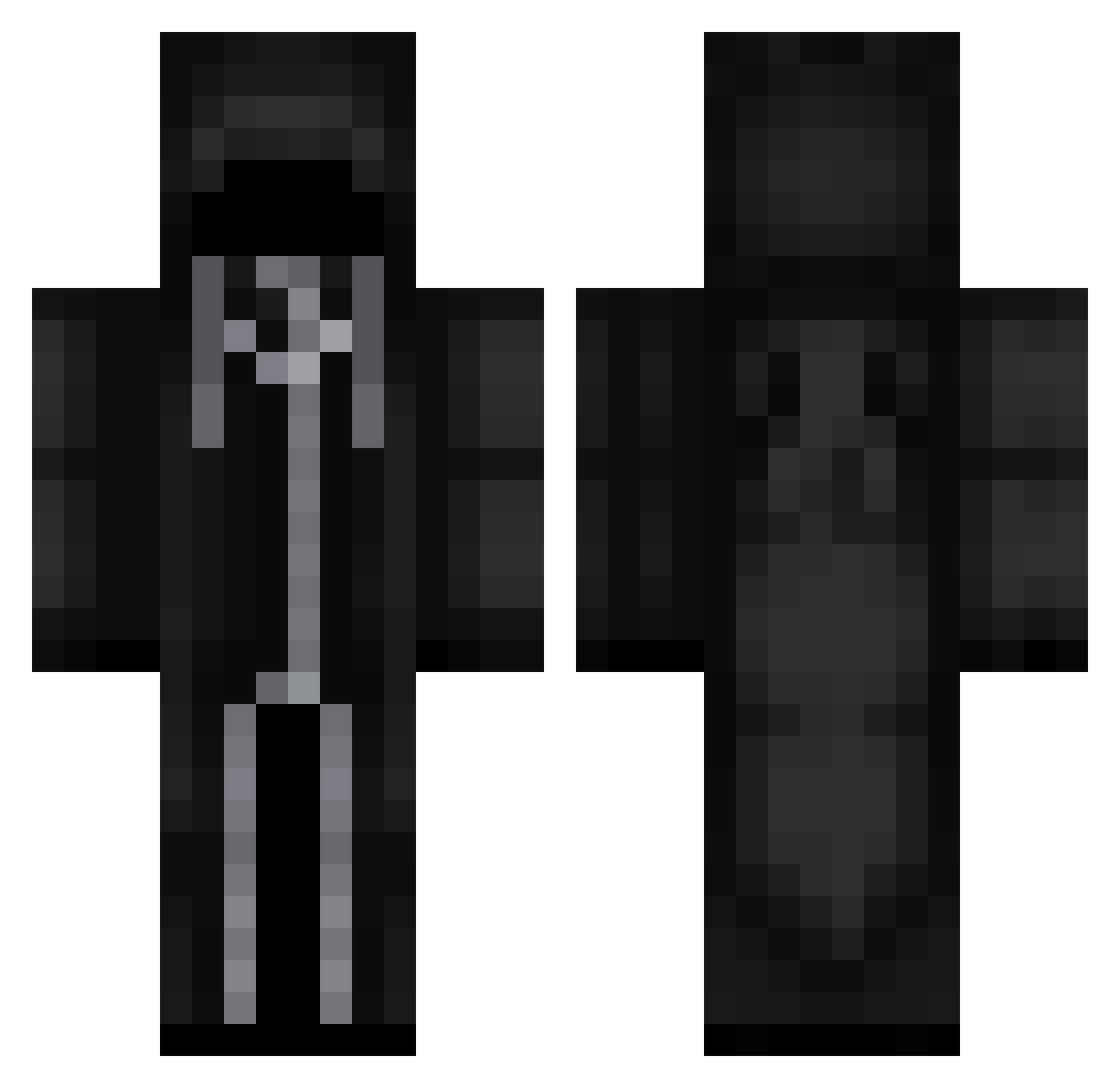KishuKi Minecraft skin, front and back view