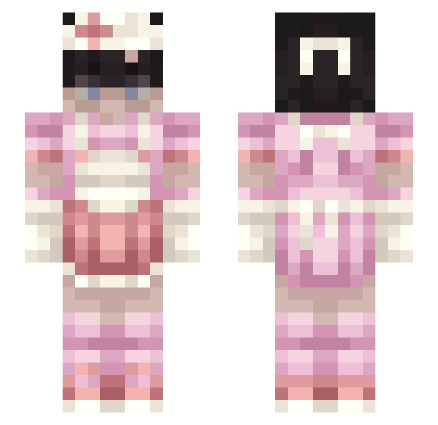 _BeanJuice Minecraft skin, front and back view
