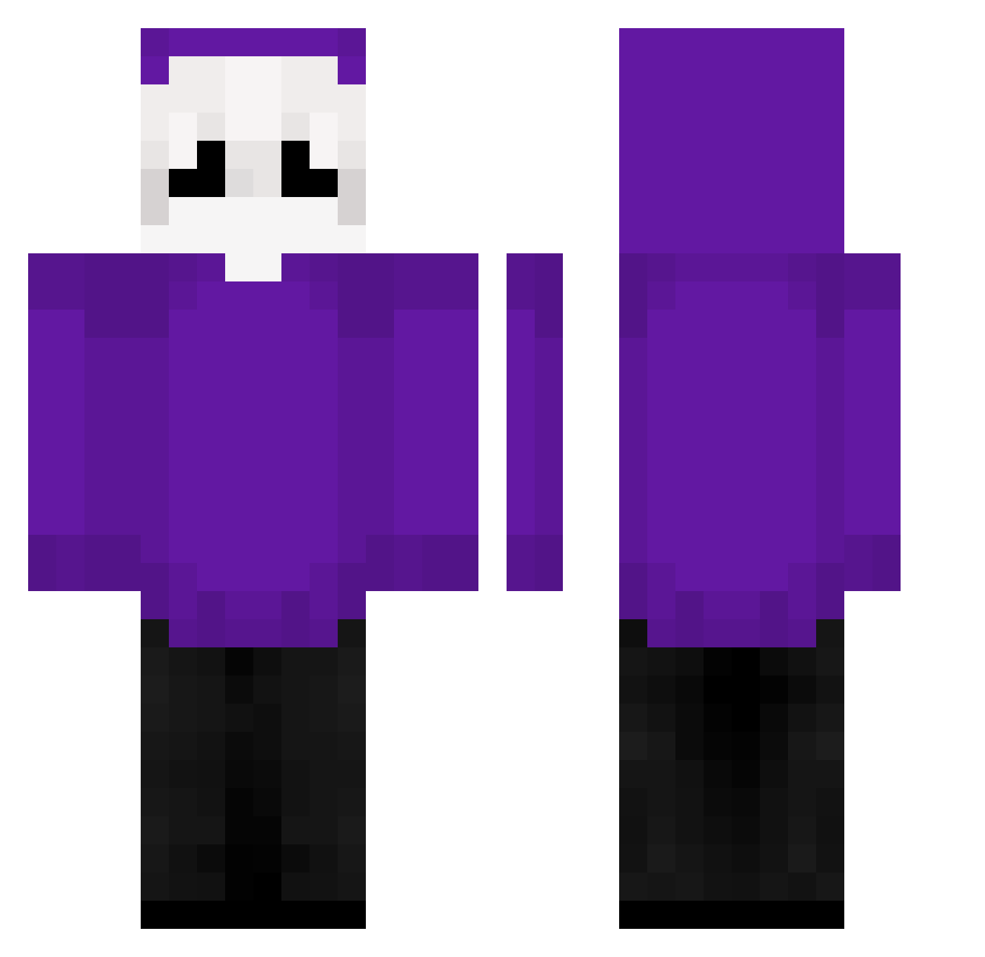 Petr1x_ Minecraft skin, front and back view