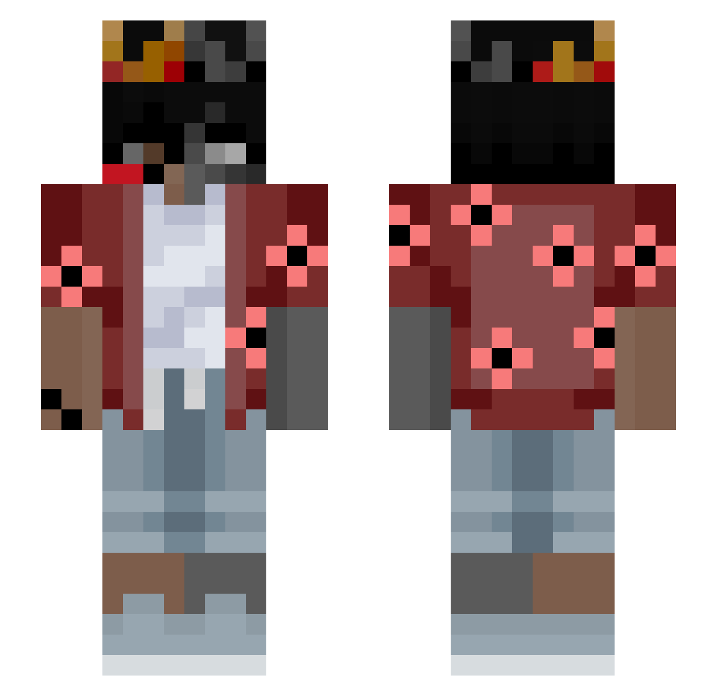 itzCoconut_ Minecraft skin, front and back view