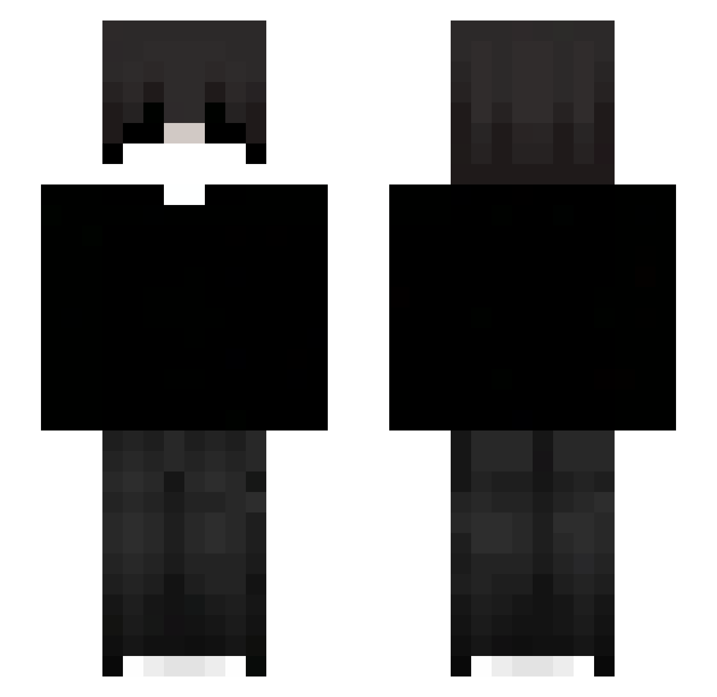 xJitter_ Minecraft skin, front and back view
