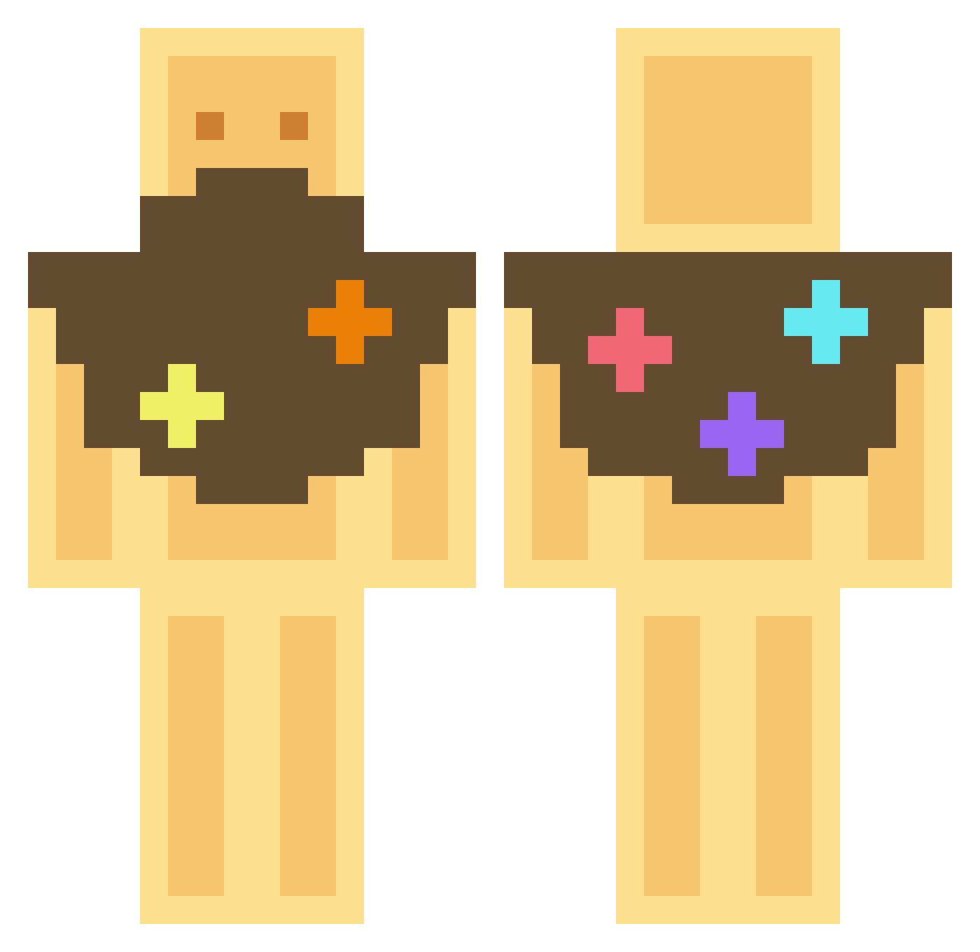 is_ozymandias Minecraft skin, front and back view