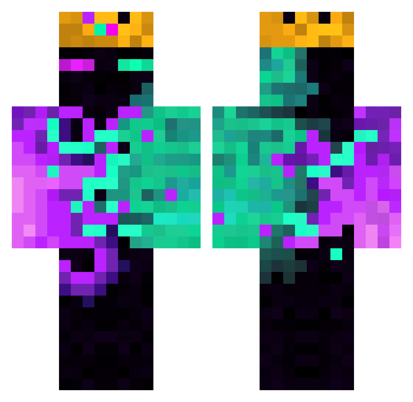 Arghonis Minecraft skin, front and back view