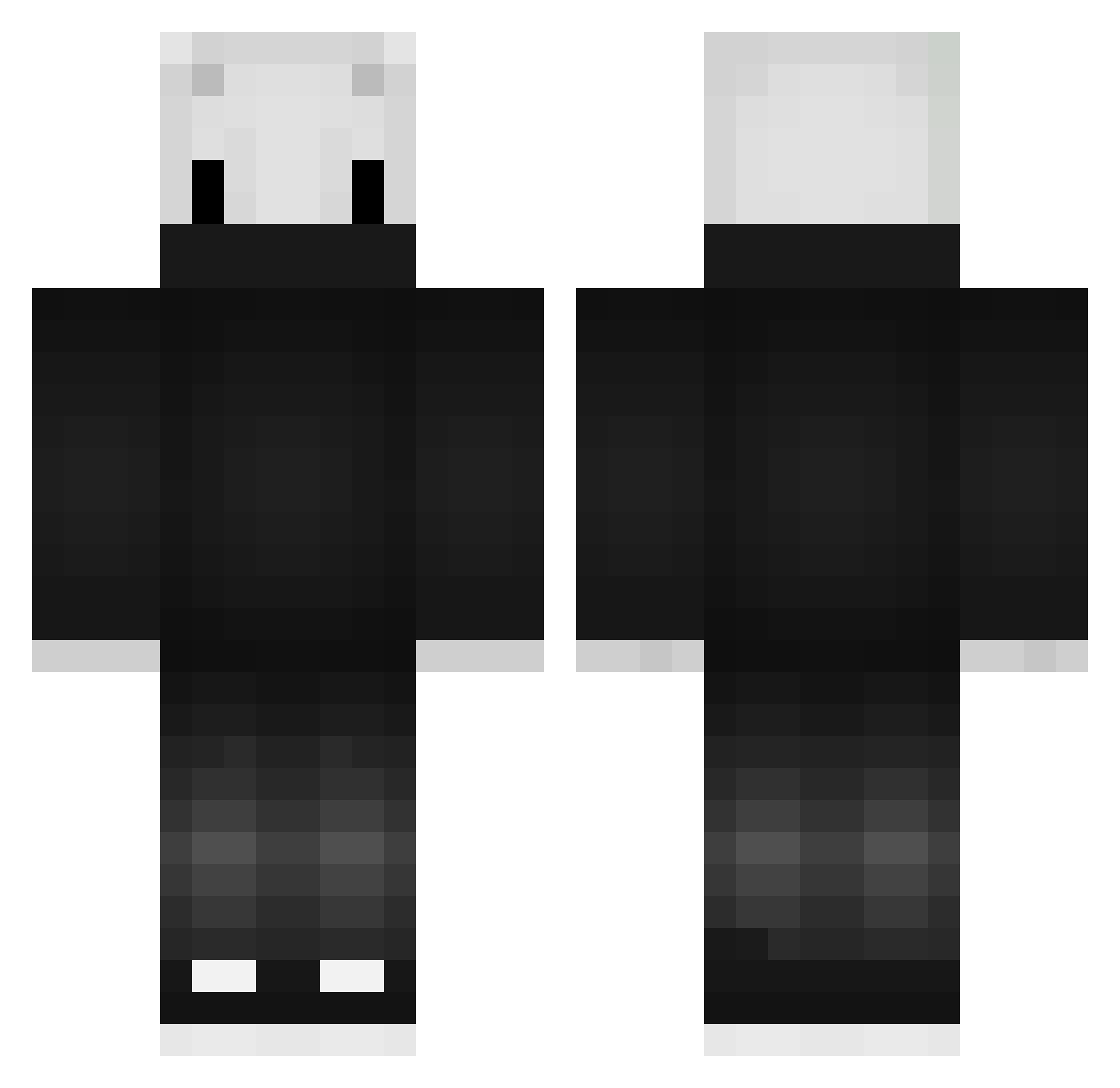 Unstrength Minecraft skin, front and back view