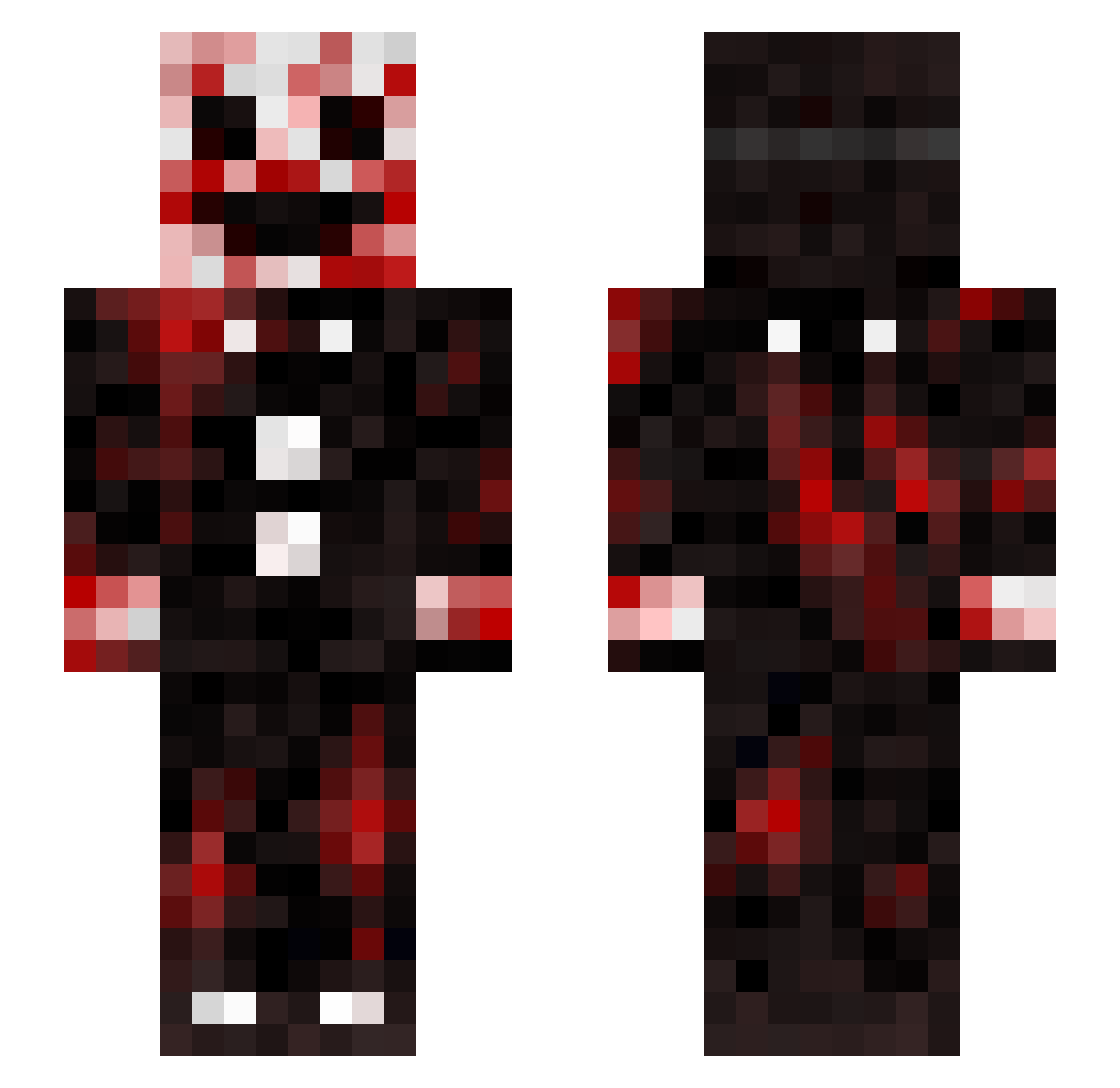 SsaintSsilence Minecraft skin, front and back view