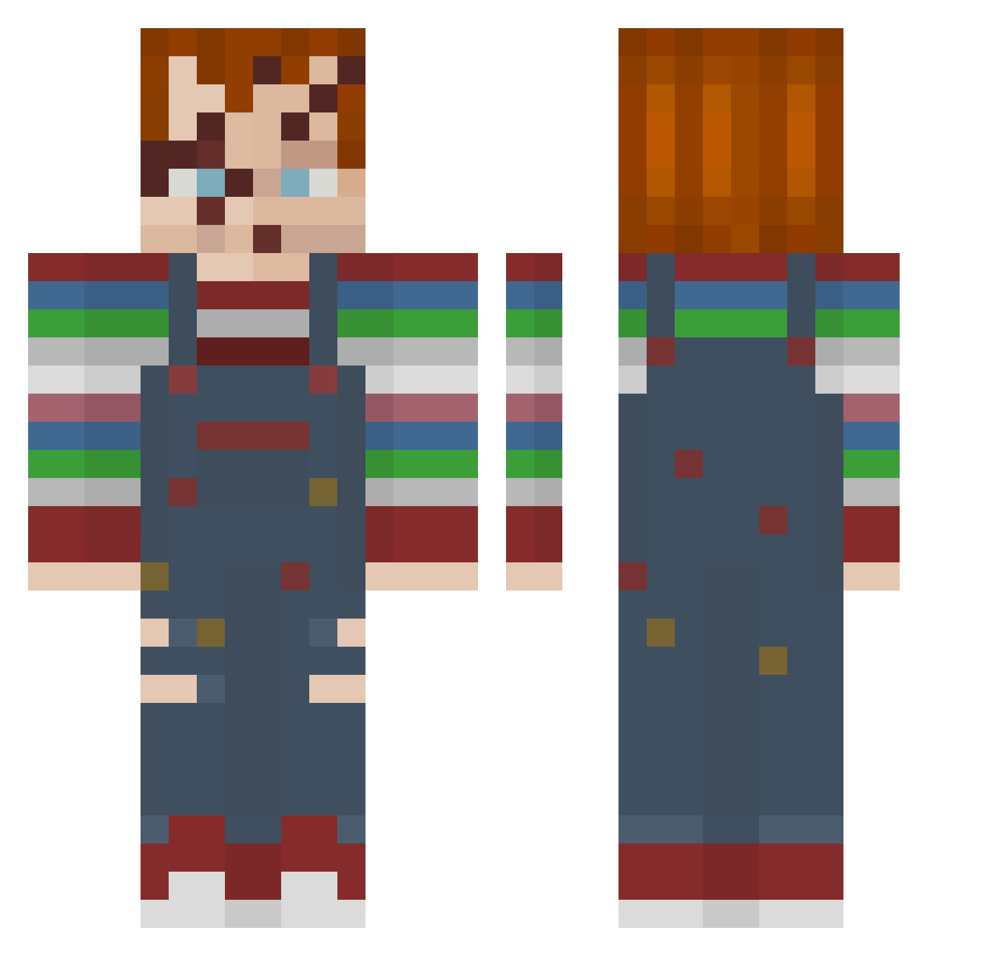 DerChiller9050 Minecraft skin, front and back view