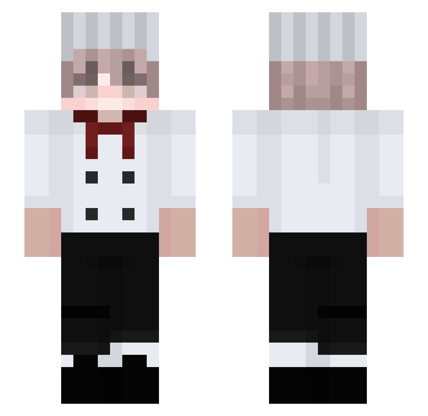 81kBluexz Minecraft skin, front and back view