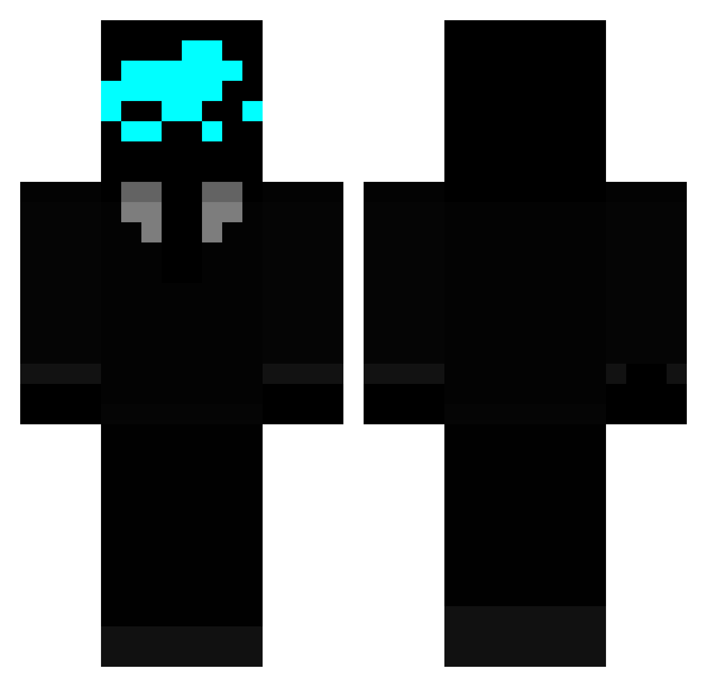 Upland Minecraft skin, front and back view