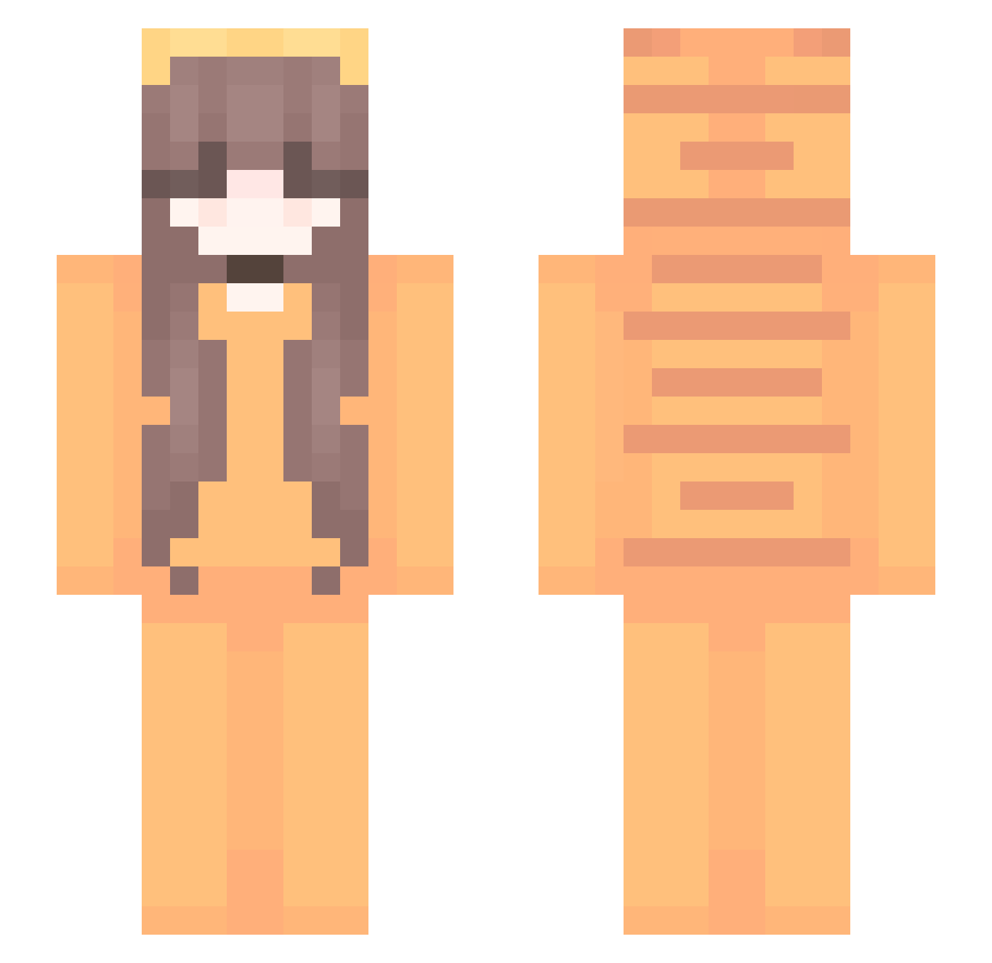 adrnnaline Minecraft skin, front and back view