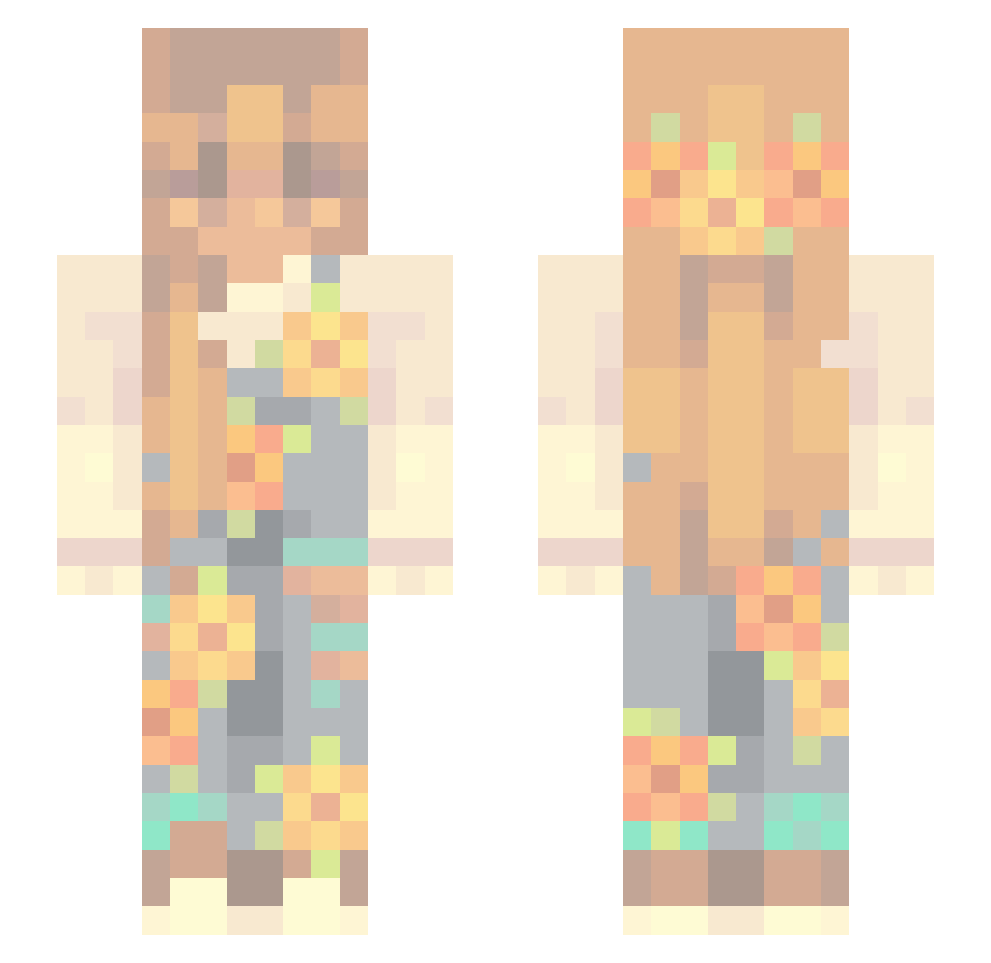 TheDilemma0 Minecraft skin, front and back view