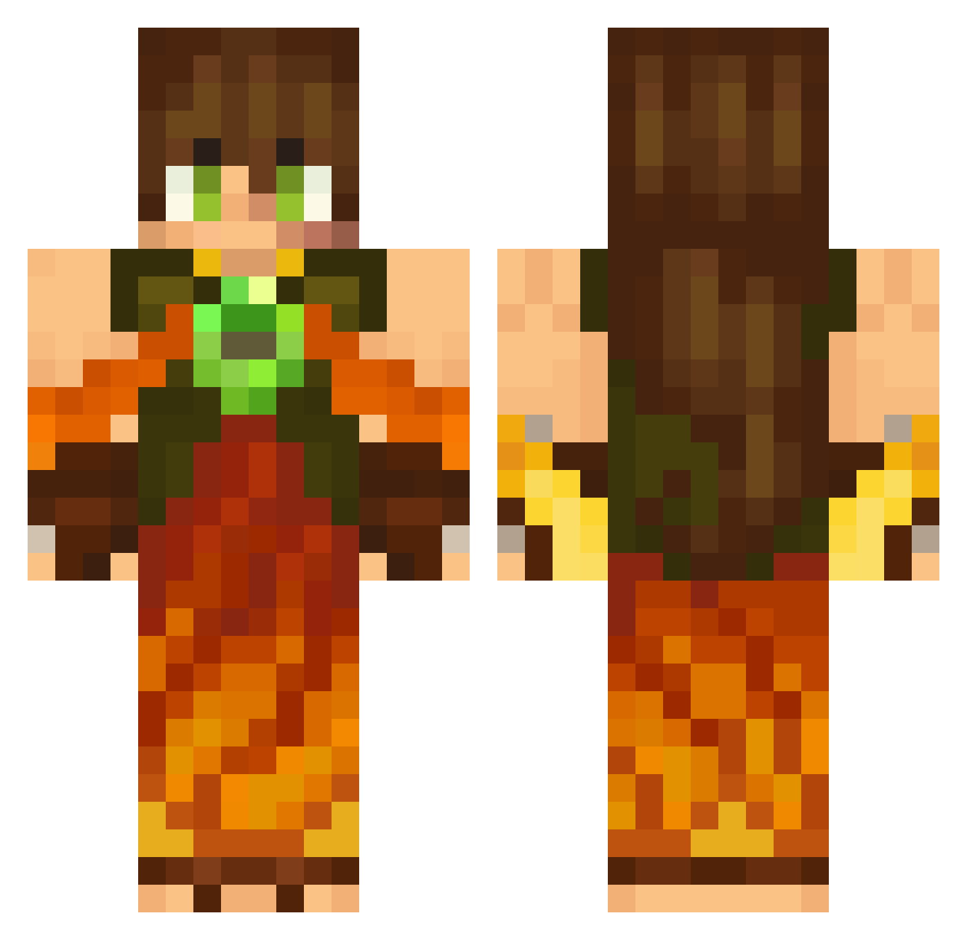 Holo_Sorce Minecraft skin, front and back view