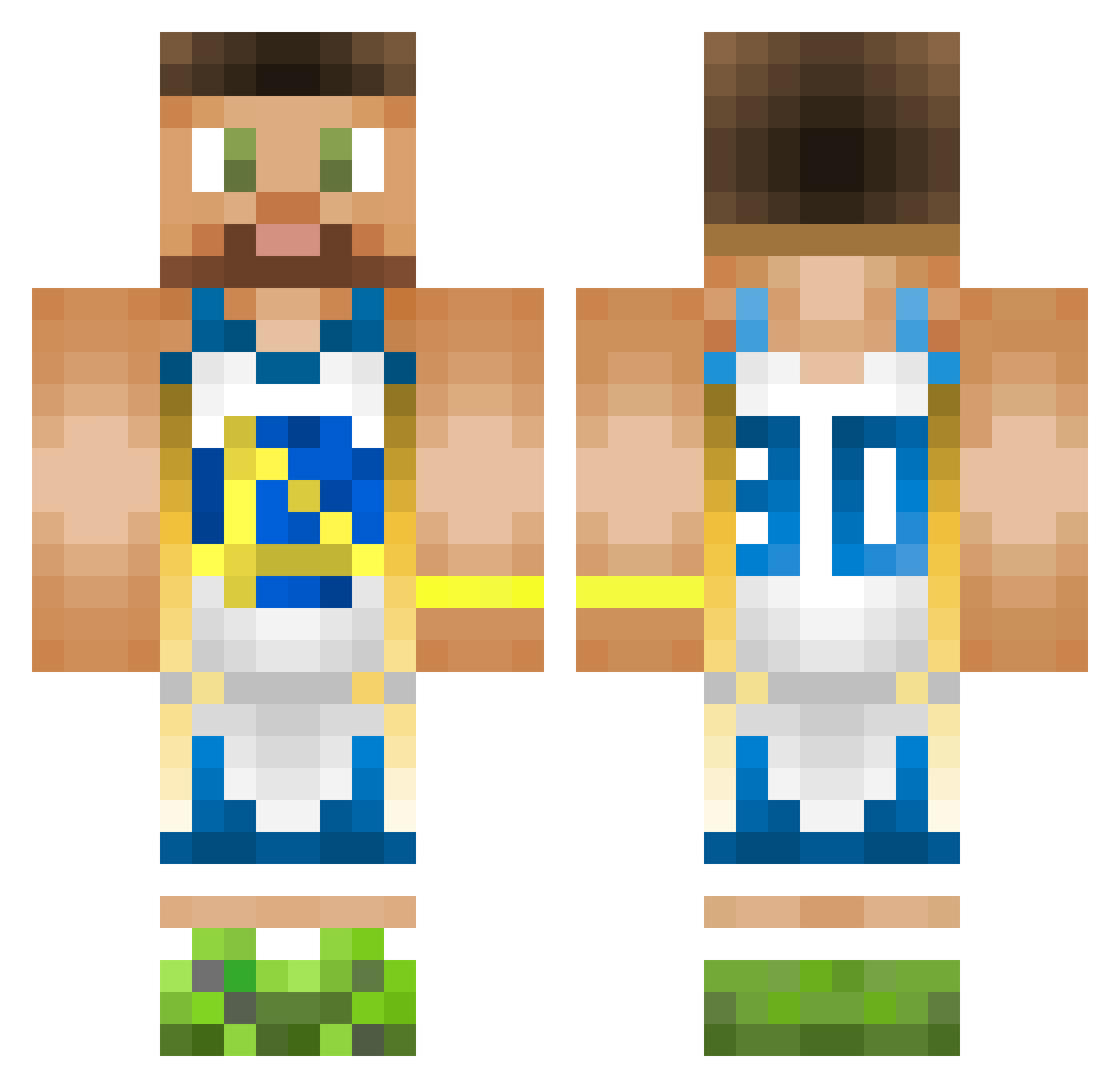 Yallknowmina Minecraft skin, front and back view