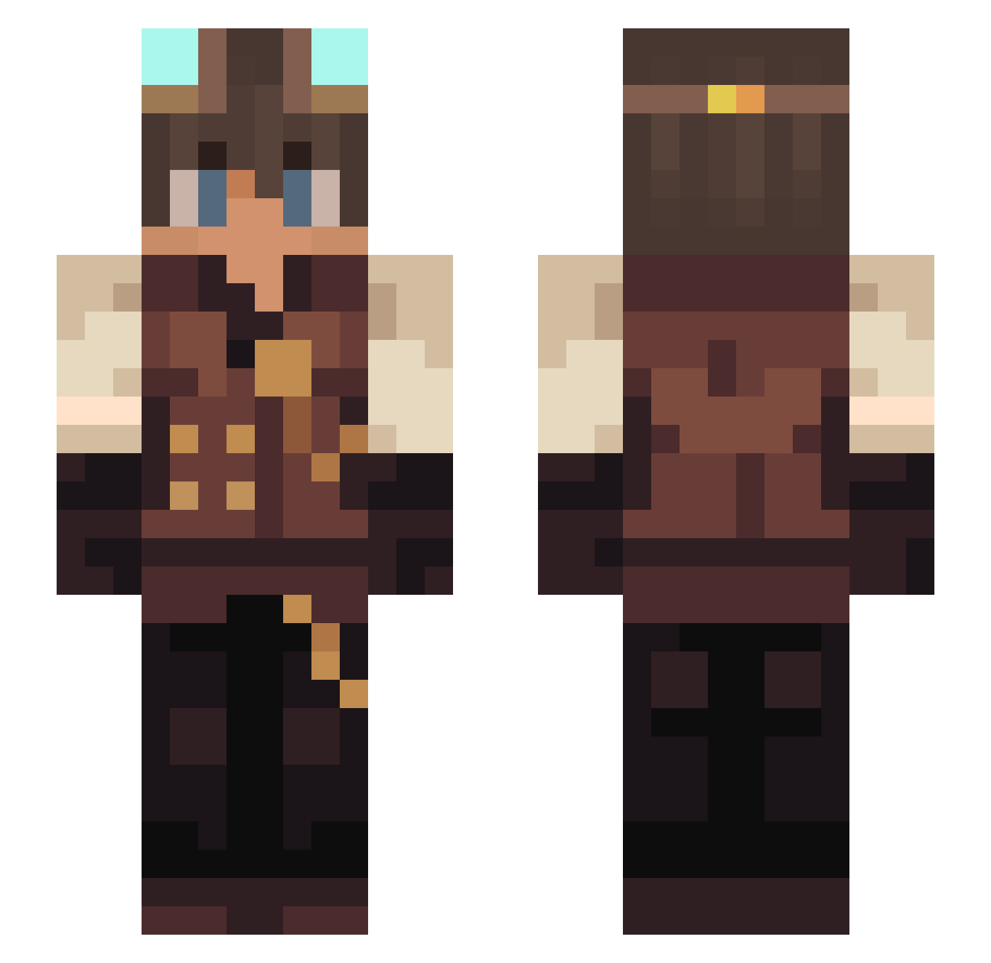 VENI0US Minecraft skin, front and back view