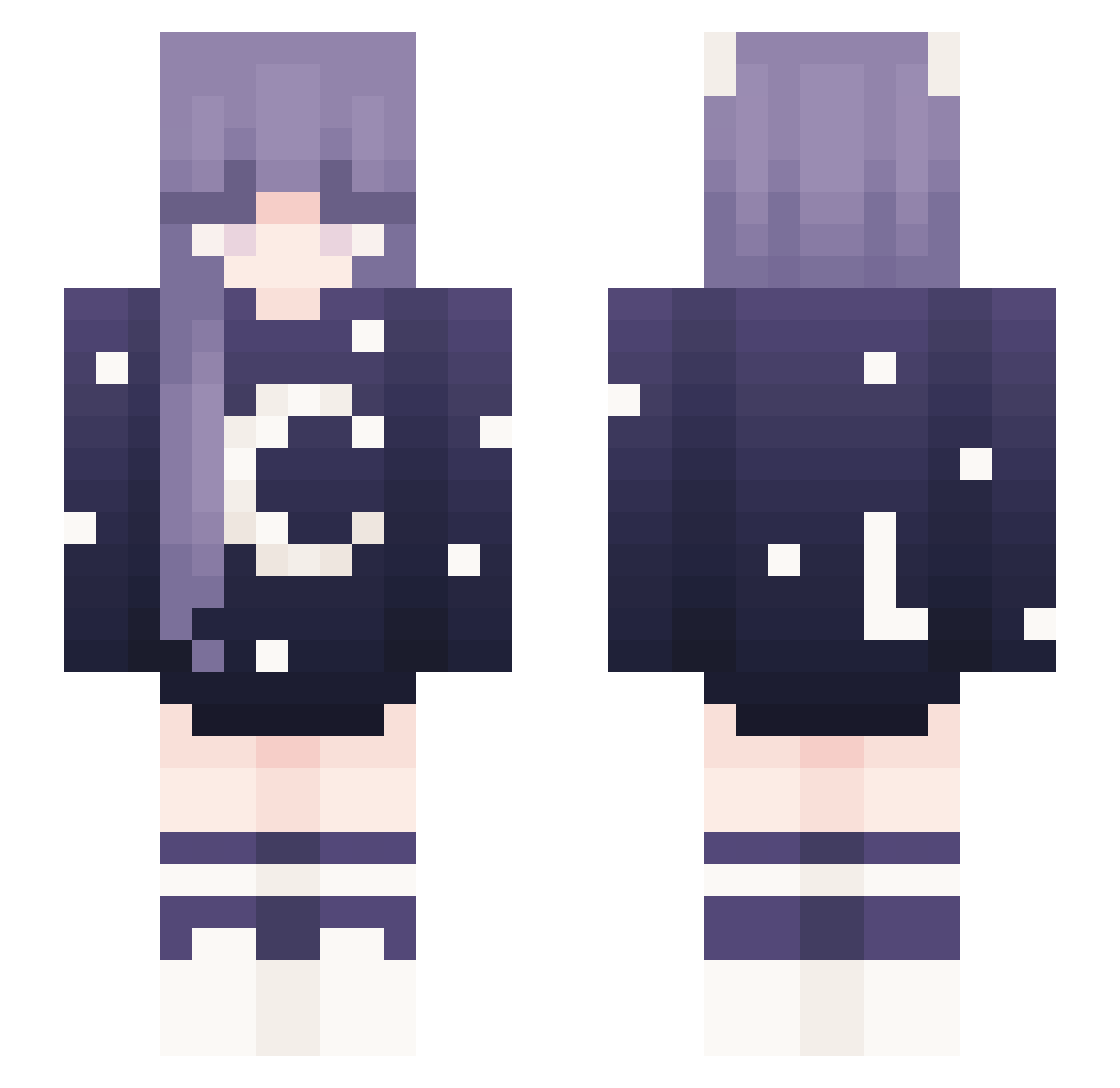 pengu427 Minecraft skin, front and back view