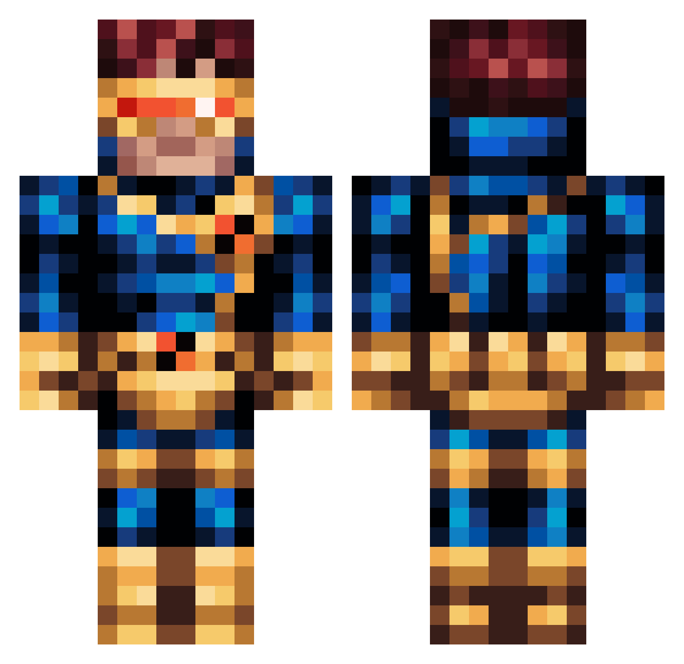 slimmy_g Minecraft skin, front and back view
