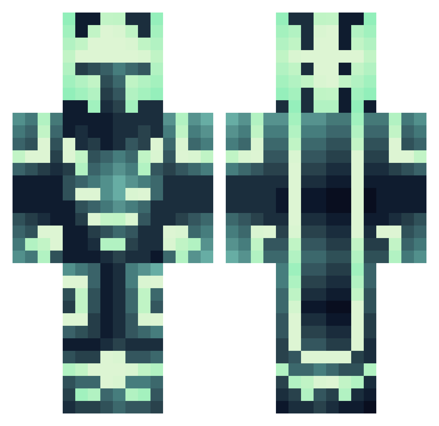 wowdyIan Minecraft skin, front and back view