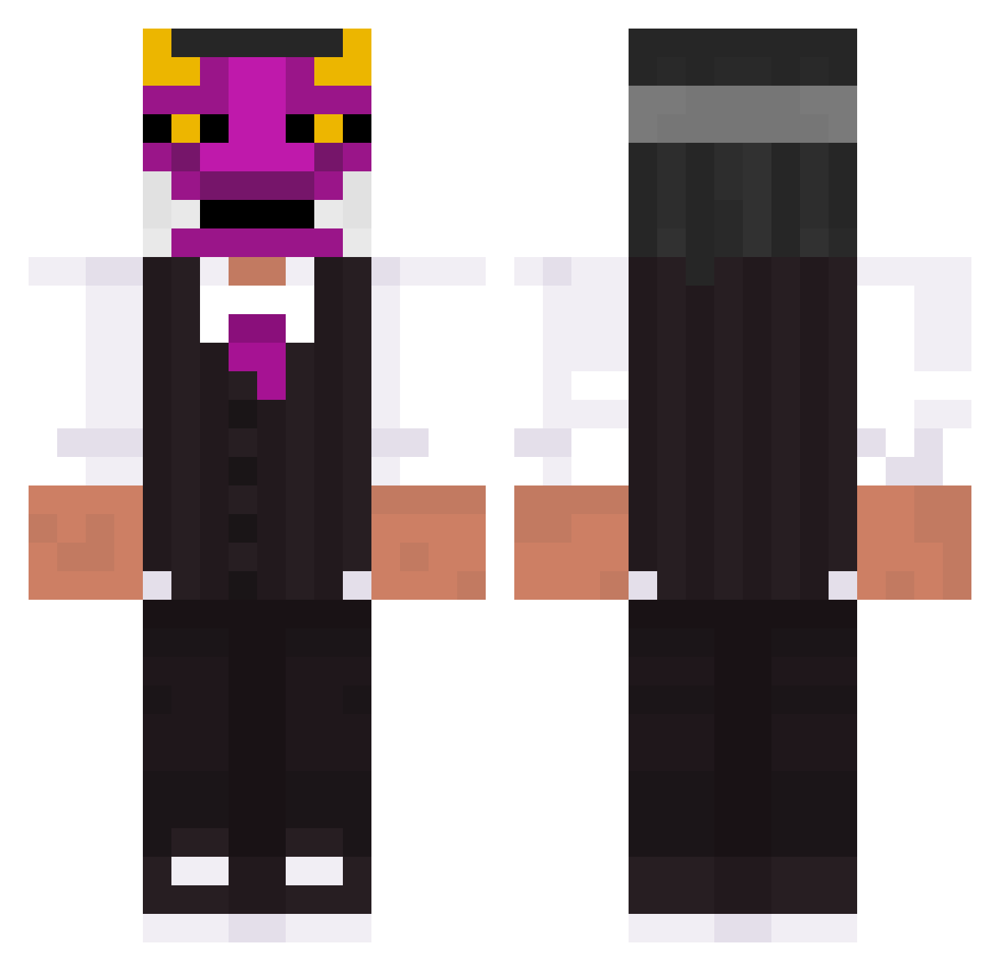 DivineRework Minecraft skin, front and back view