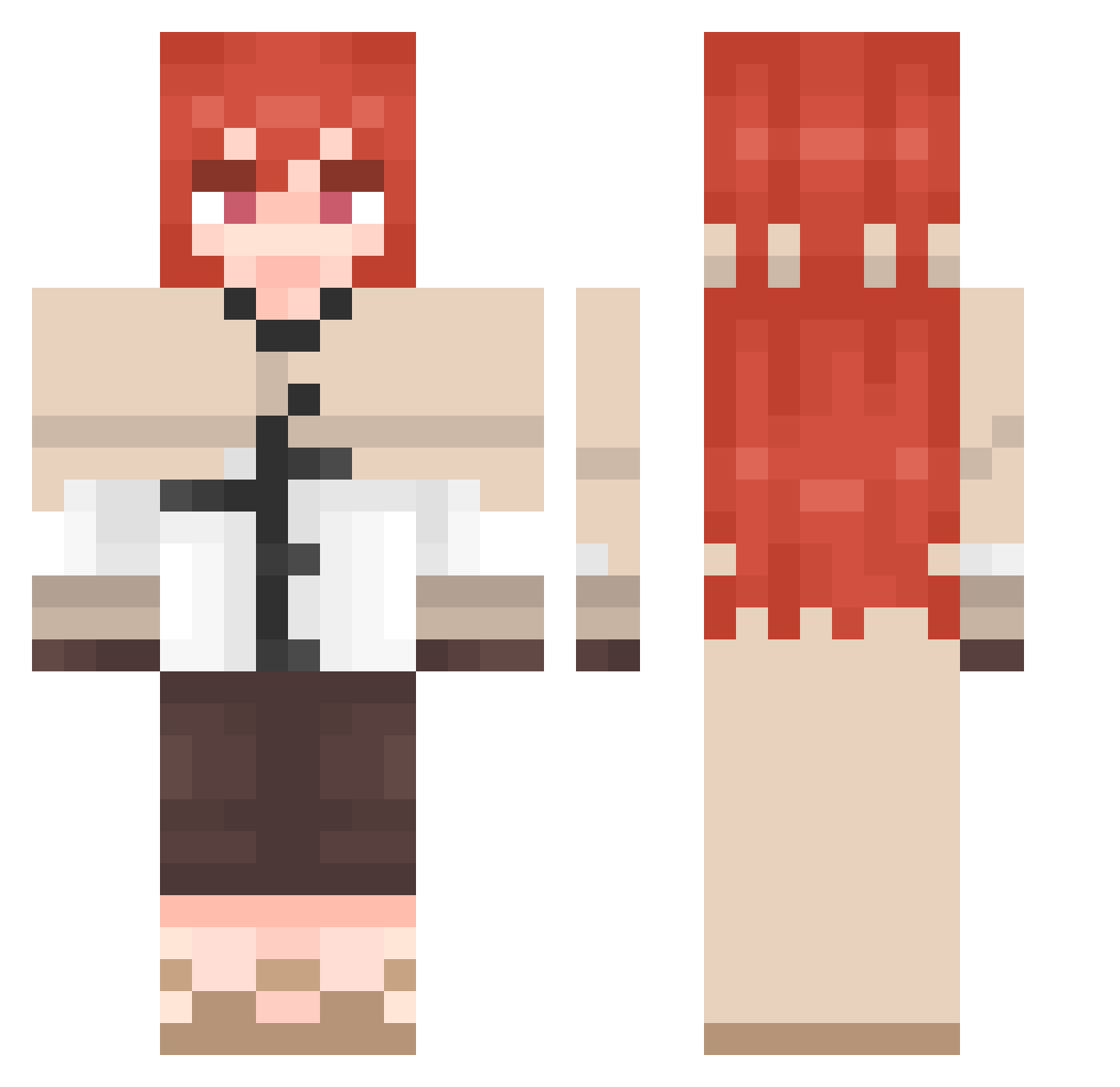 Nakano_Leo Minecraft skin, front and back view