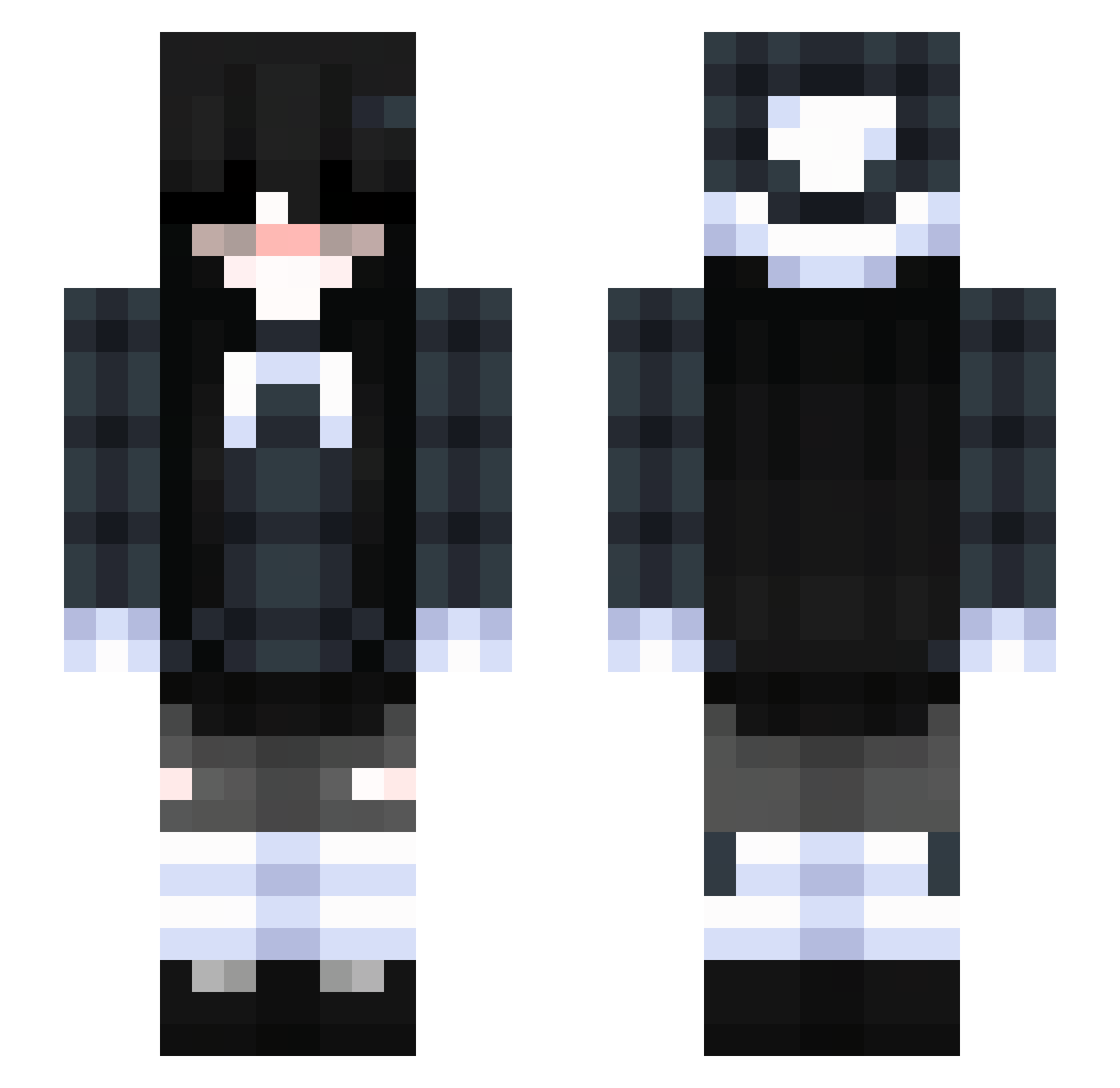 uohchar Minecraft skin, front and back view