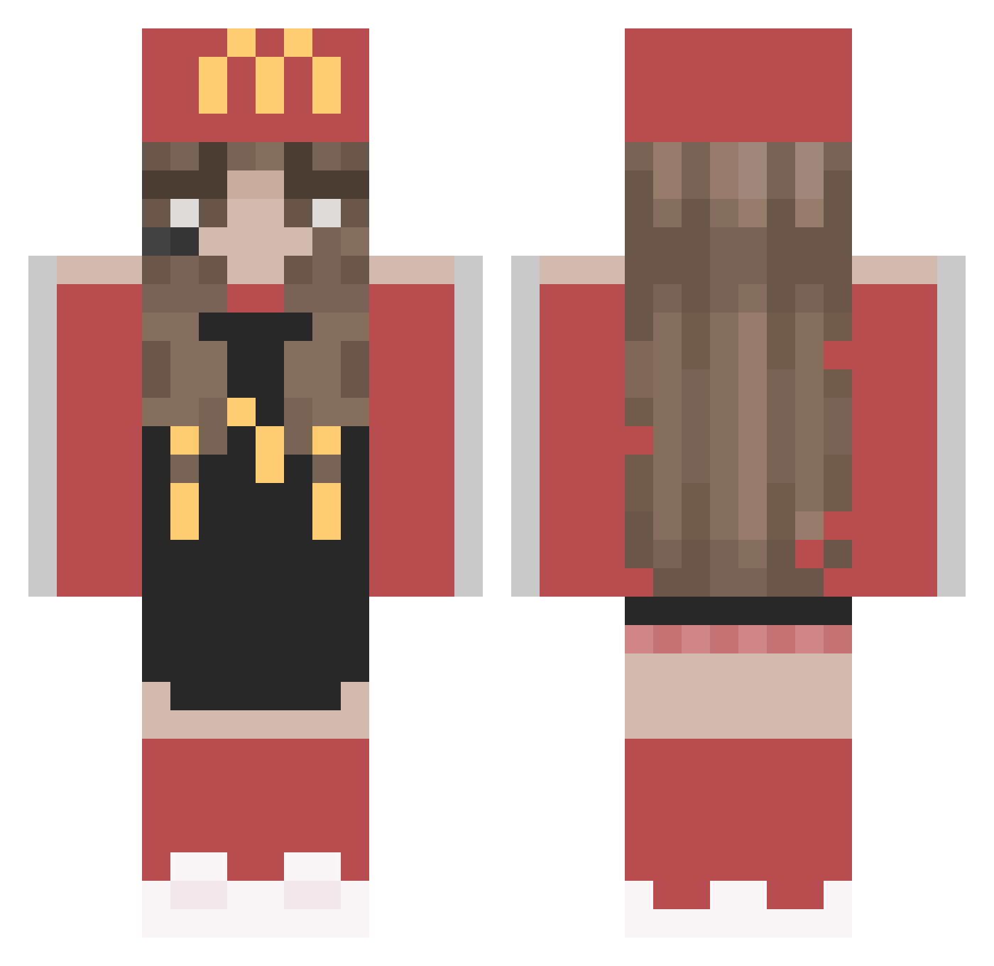 julia22 Minecraft skin, front and back view