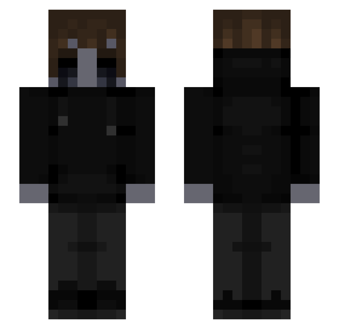 Starlit_Abyss Minecraft skin, front and back view