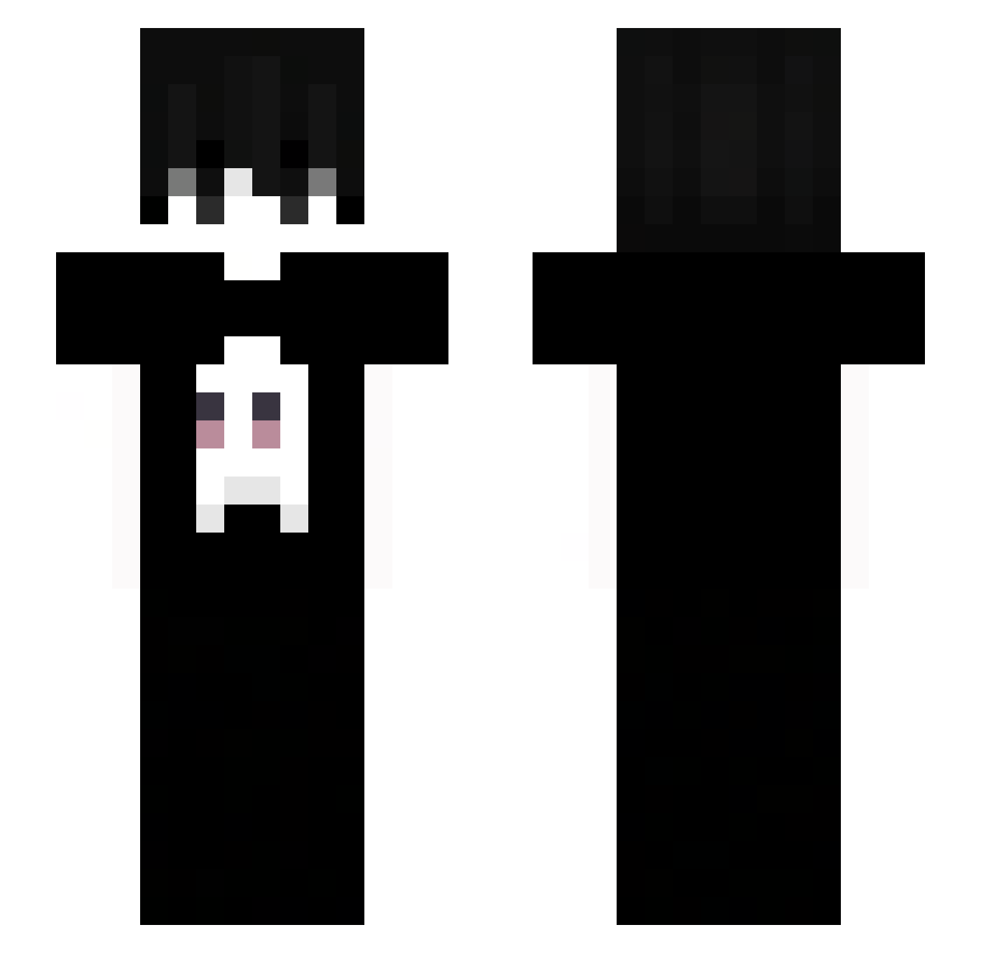 RN6V Minecraft skin, front and back view
