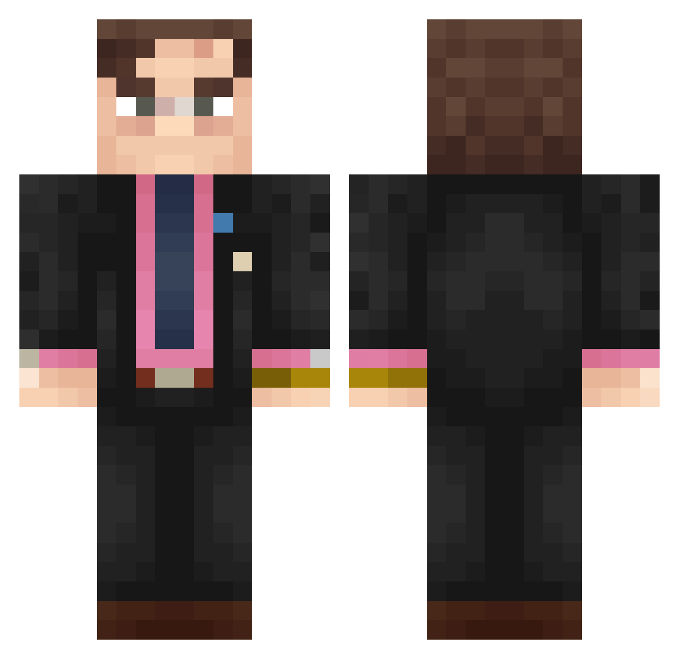 stooloots Minecraft skin, front and back view