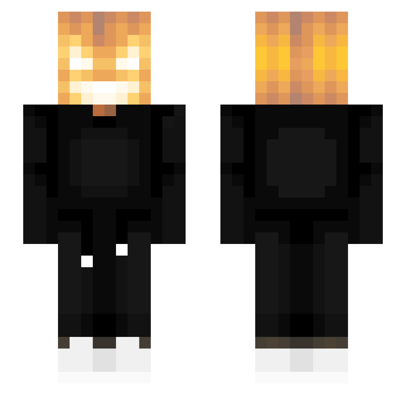 yelets Minecraft skin, front and back view