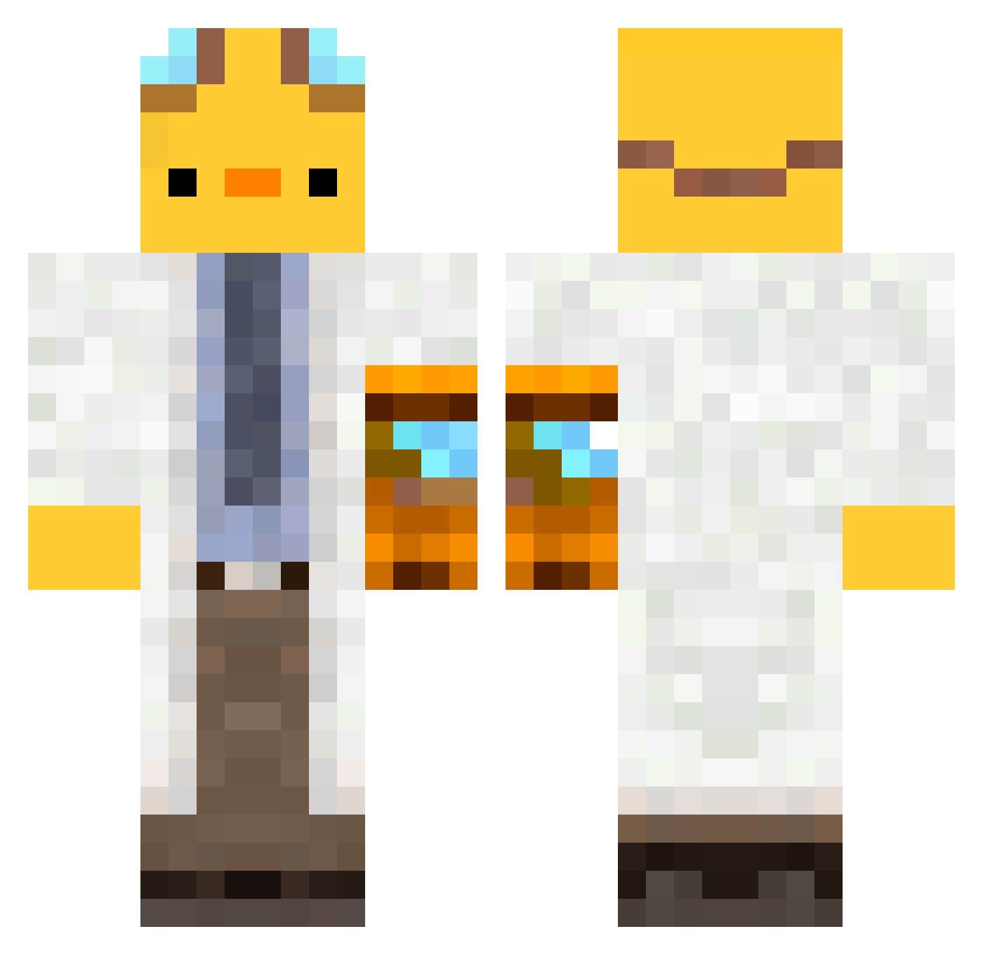 Eduardotopk1 Minecraft skin, front and back view