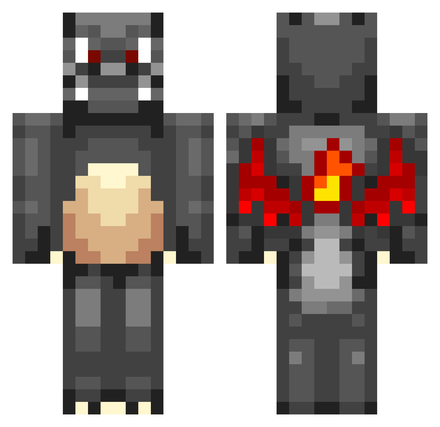 KK_LEGENO Minecraft skin, front and back view