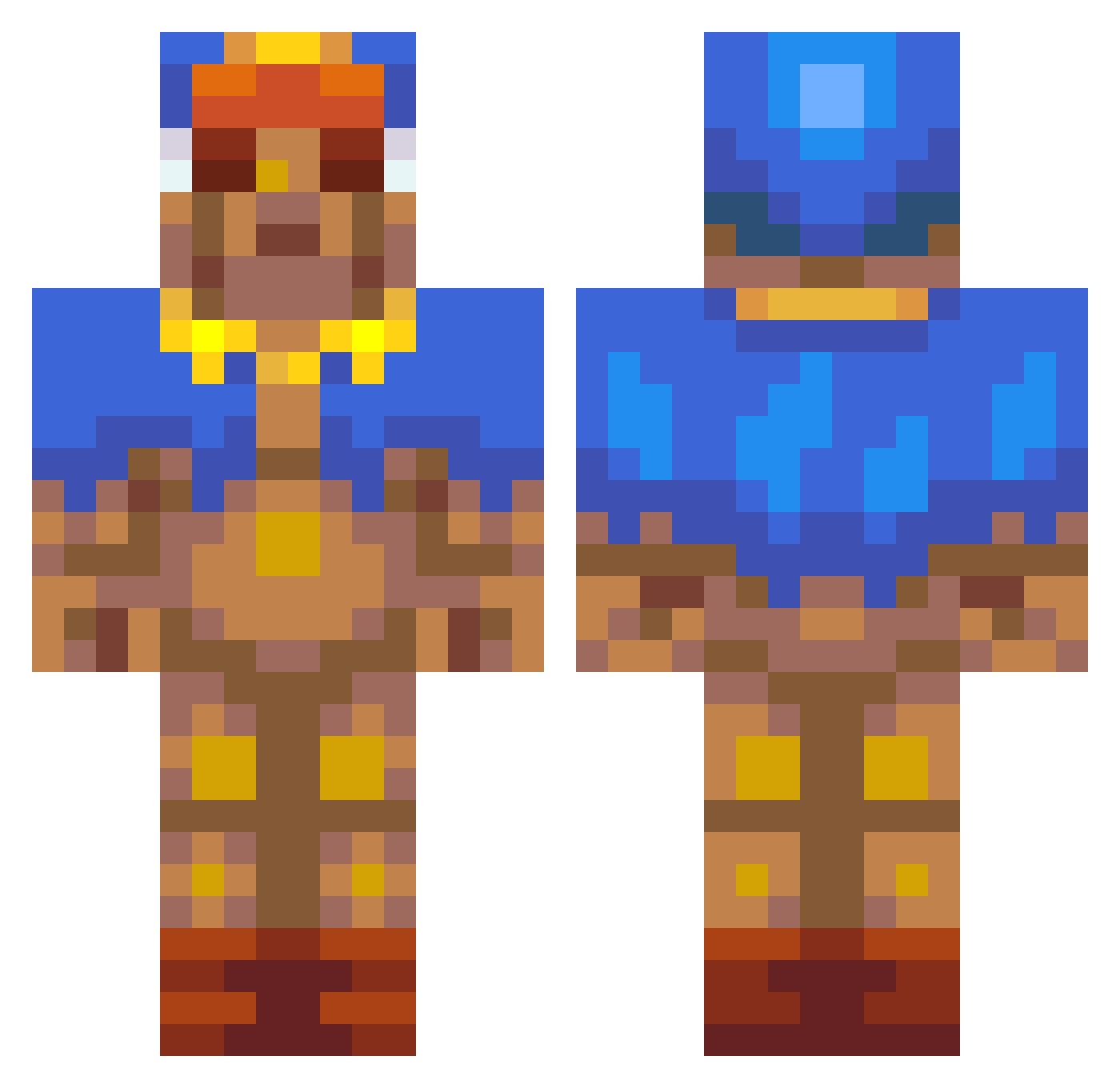 ratquaza Minecraft skin, front and back view