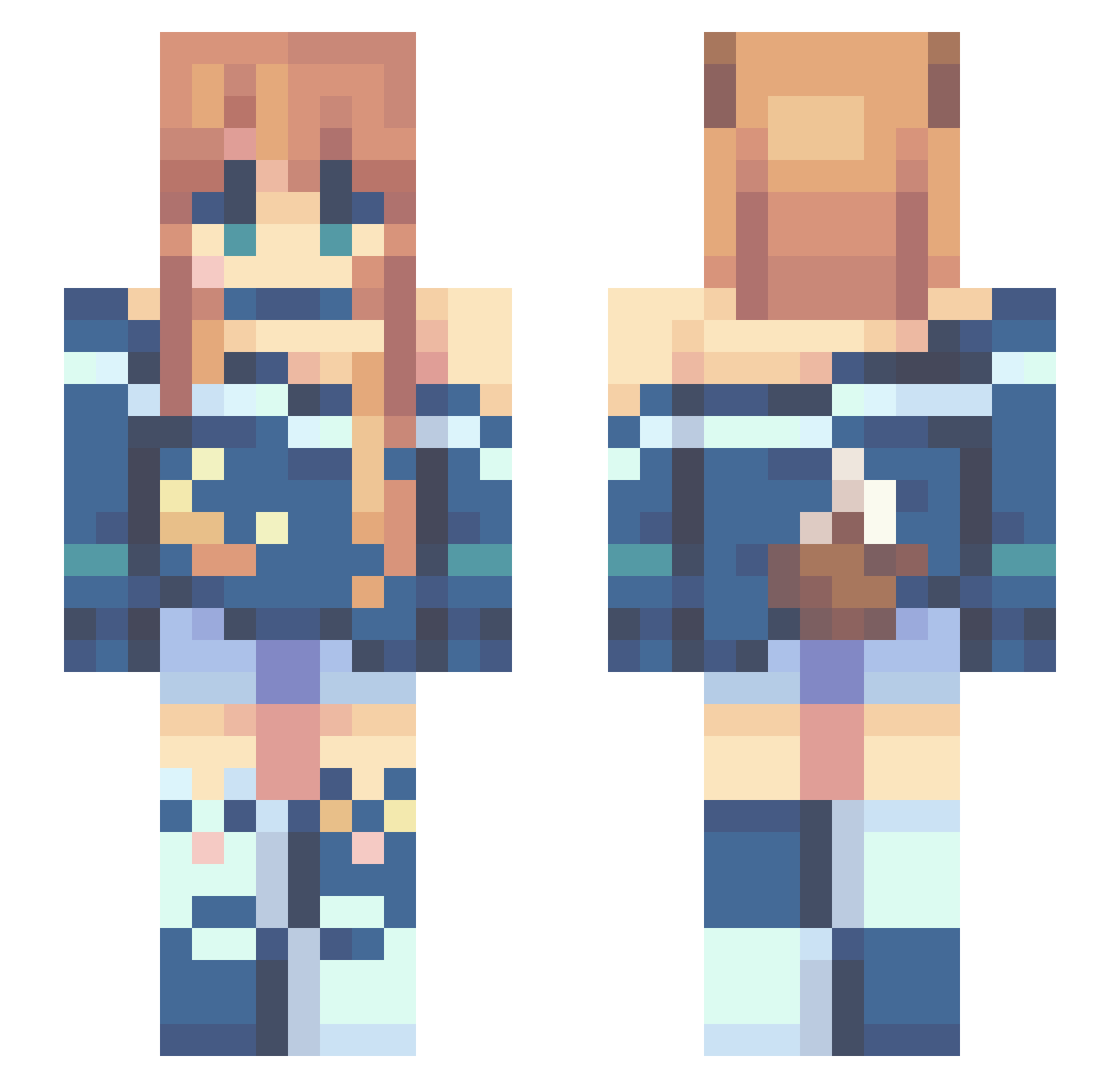 vLilyChu Minecraft skin, front and back view