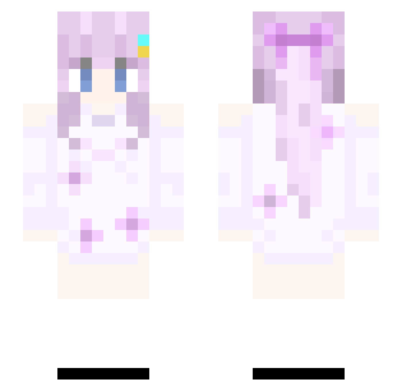 Sekireityan Minecraft skin, front and back view