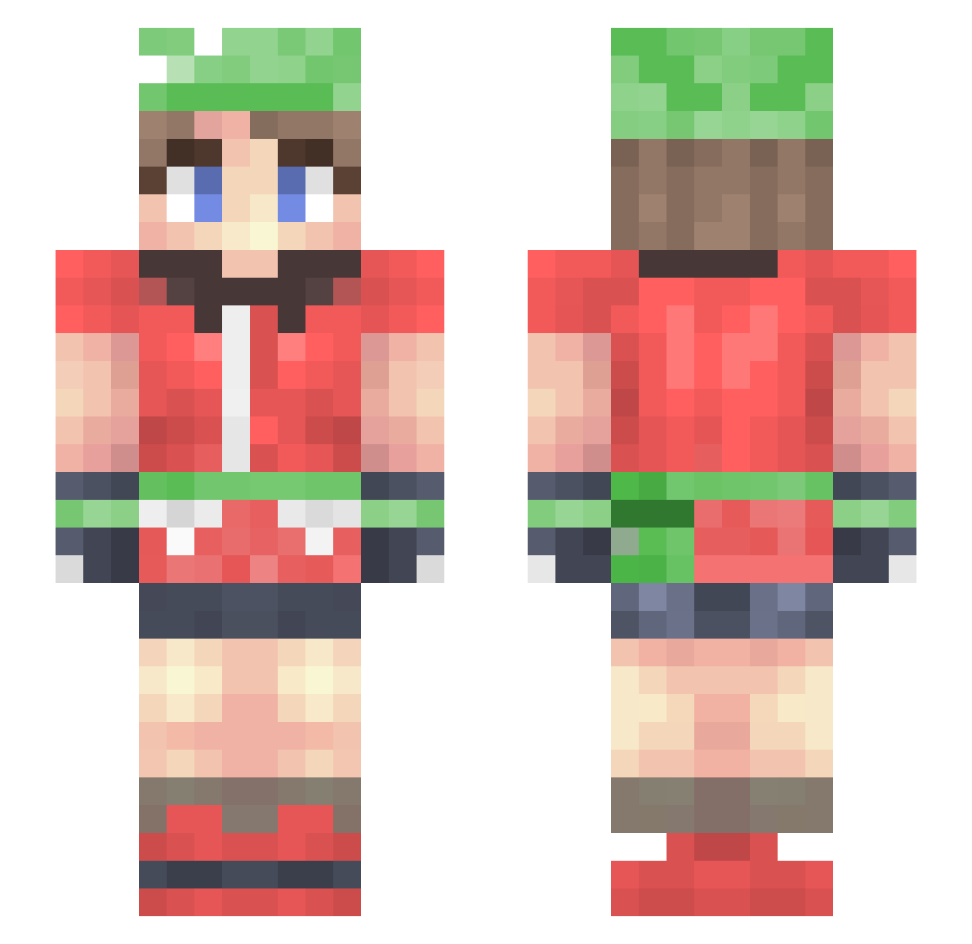 Warden2503 Minecraft skin, front and back view