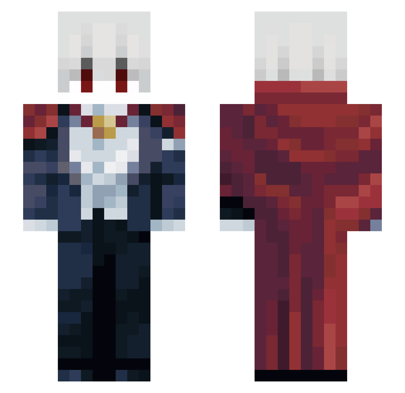 MitchellBnnuy Minecraft skin, front and back view