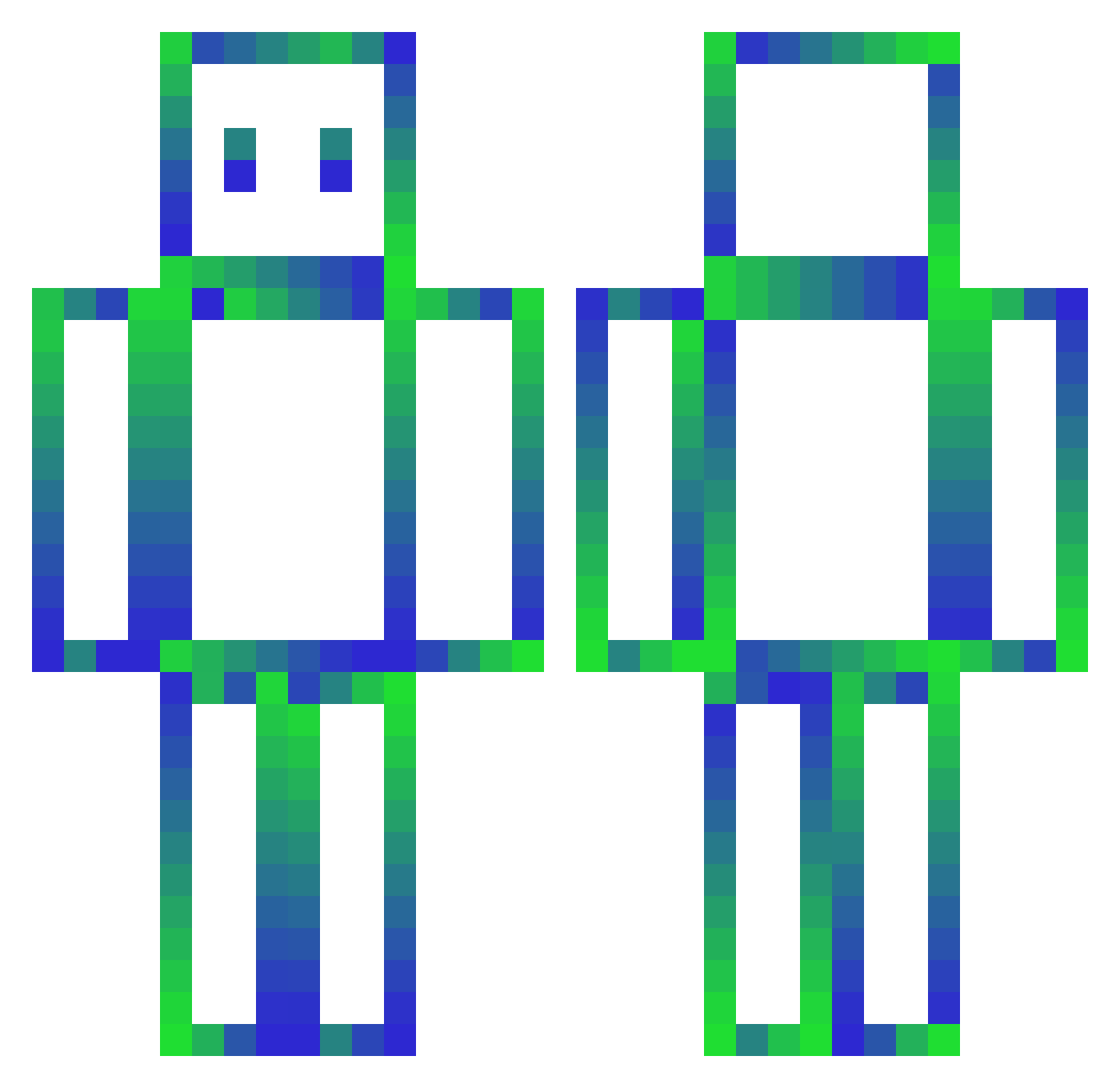 vladlahulpe Minecraft skin, front and back view