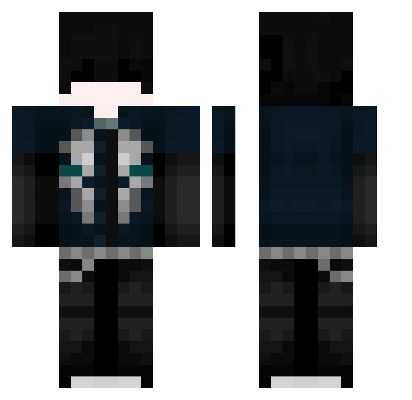 LLTvOID Minecraft skin, front and back view