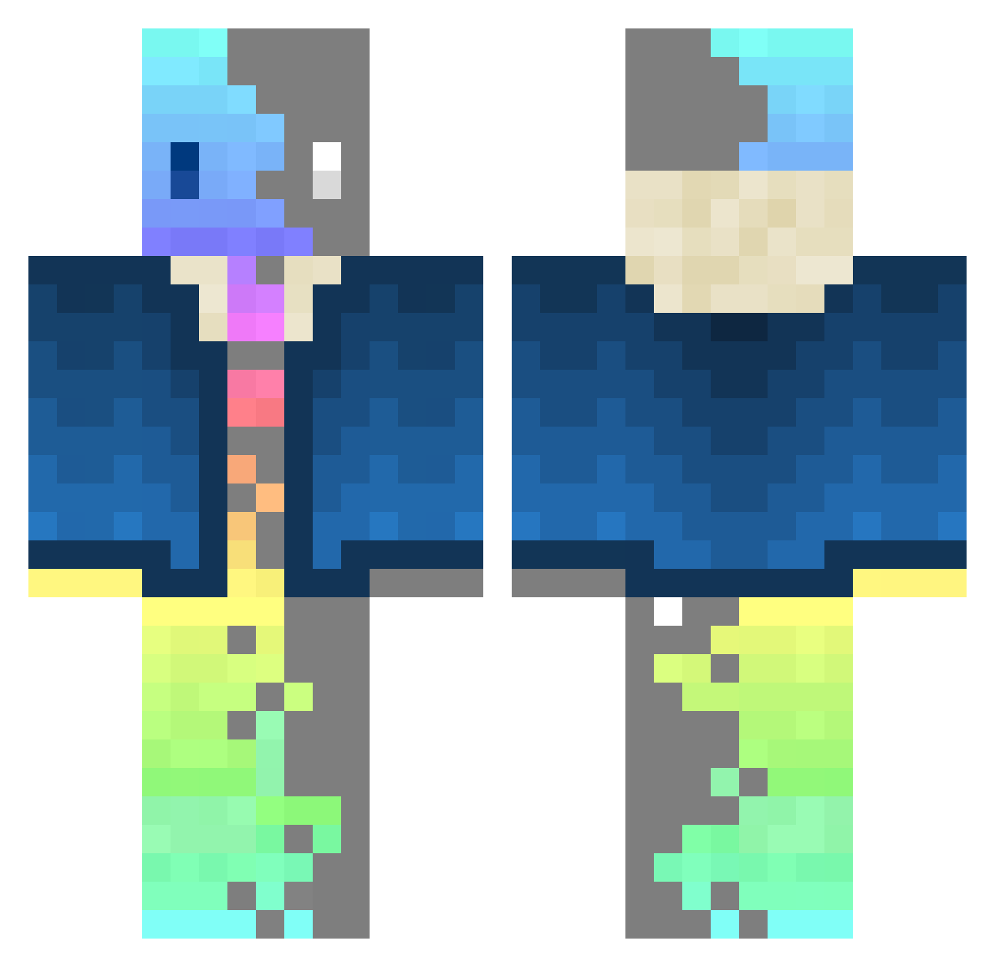 RyanRobbo37 Minecraft skin, front and back view