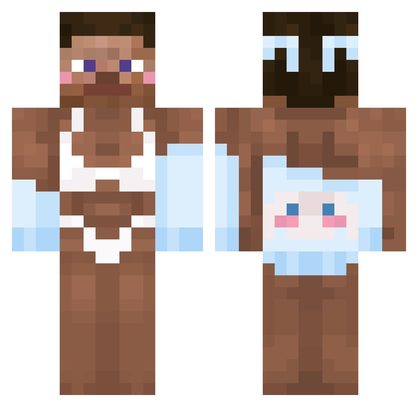 GielDelekkereman Minecraft skin, front and back view