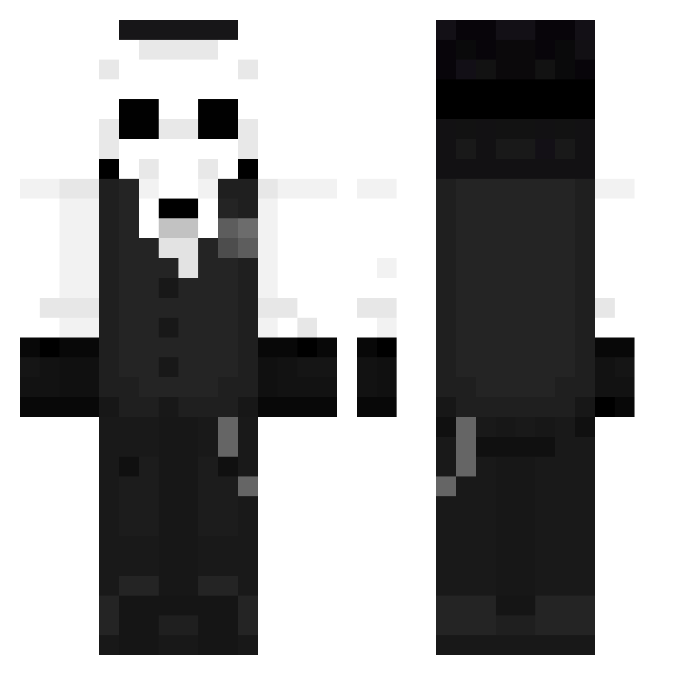 MLunar11 Minecraft skin, front and back view