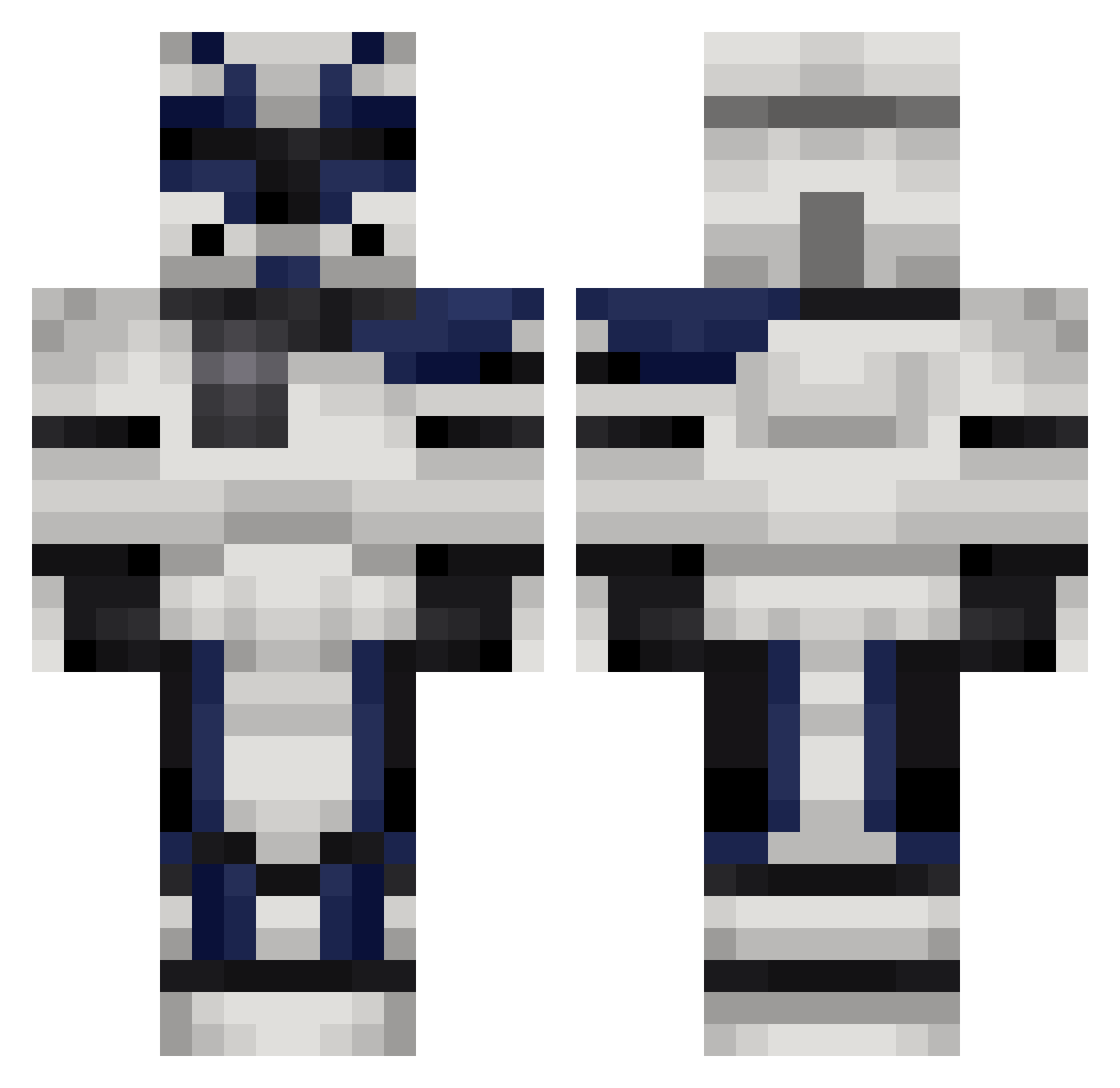 Moppi1808 Minecraft skin, front and back view