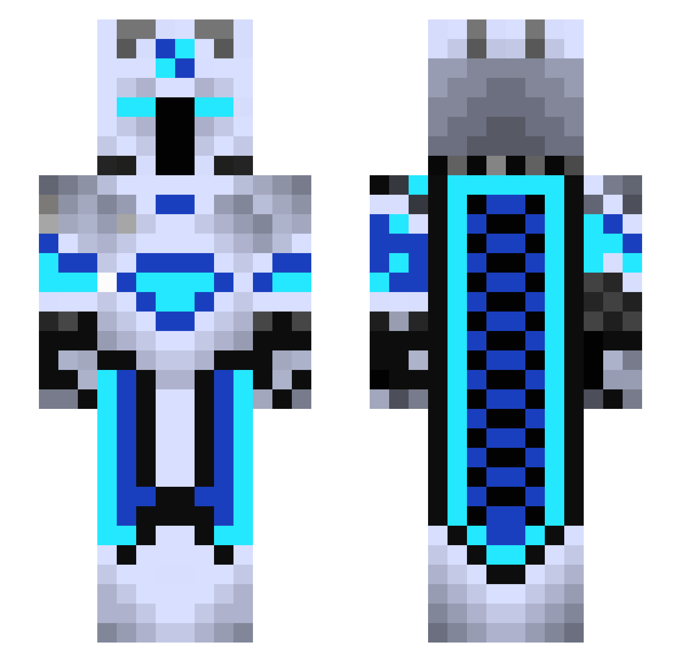 Donald57 Minecraft skin, front and back view