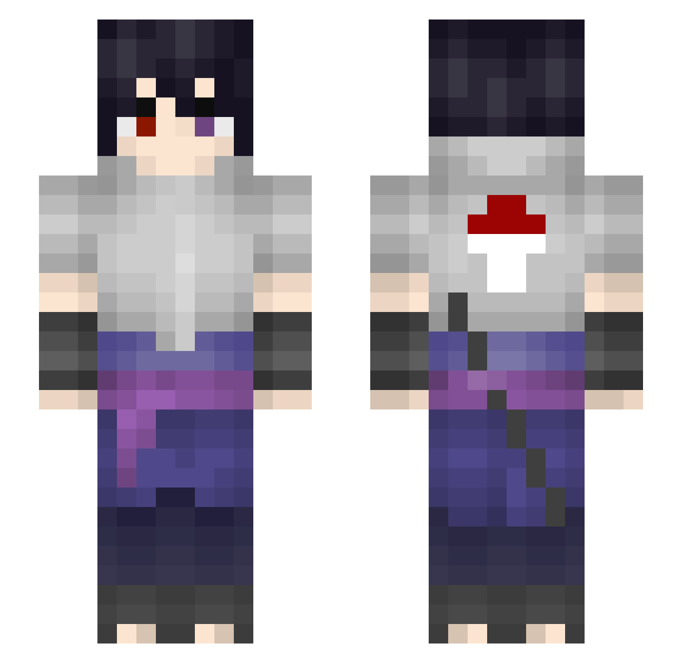 _XTRAz_ Minecraft skin, front and back view