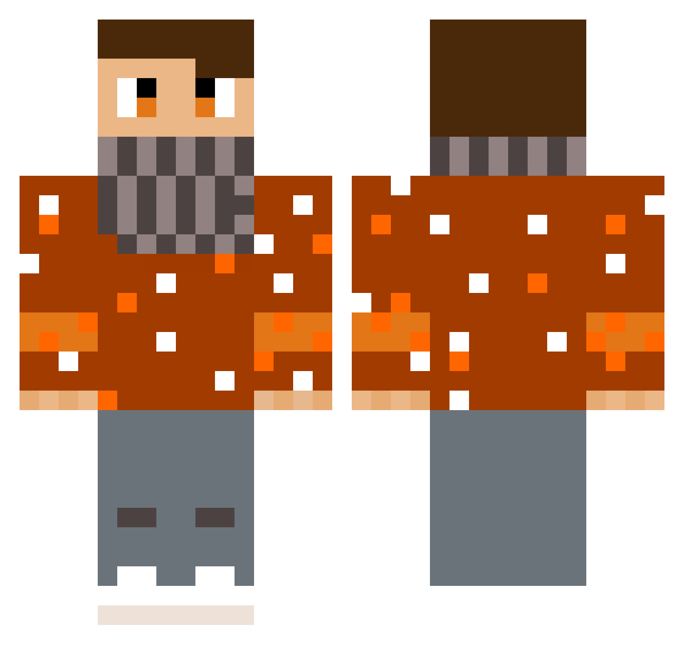 schorschKruste Minecraft skin, front and back view