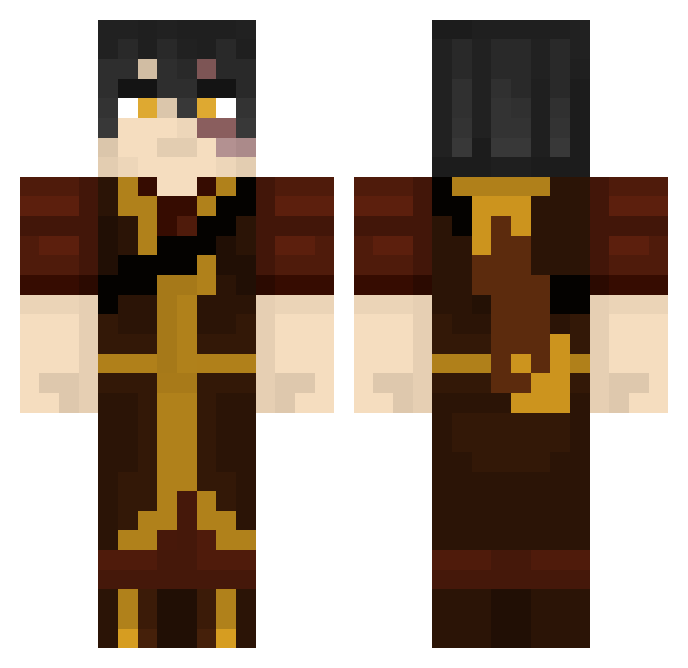 Ayric_ Minecraft skin, front and back view